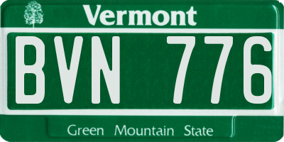 VT license plate BVN776