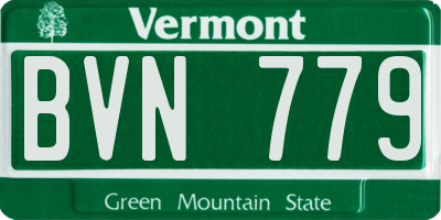 VT license plate BVN779