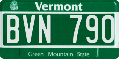 VT license plate BVN790
