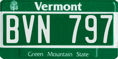 VT license plate BVN797