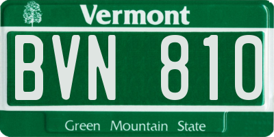 VT license plate BVN810