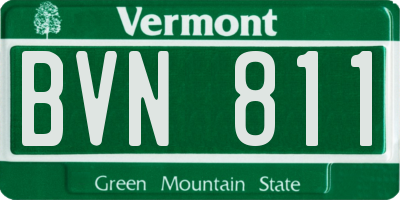 VT license plate BVN811