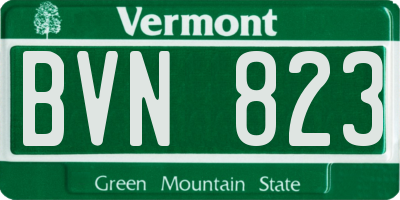 VT license plate BVN823