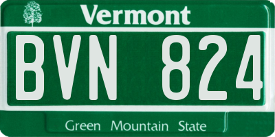 VT license plate BVN824