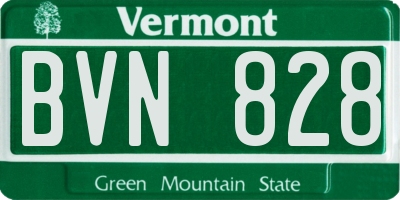 VT license plate BVN828
