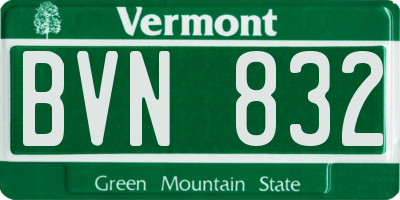 VT license plate BVN832