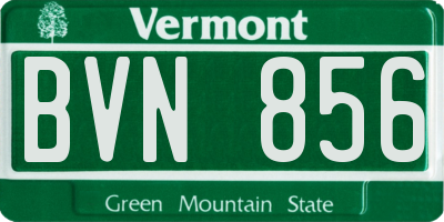 VT license plate BVN856
