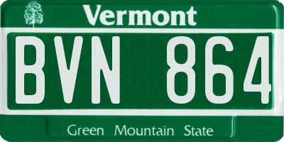 VT license plate BVN864