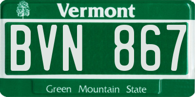 VT license plate BVN867