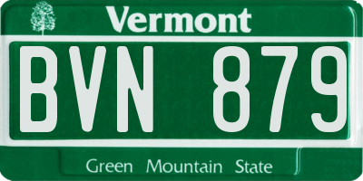 VT license plate BVN879