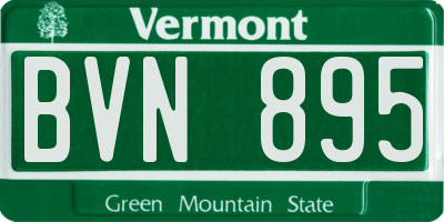 VT license plate BVN895