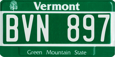 VT license plate BVN897