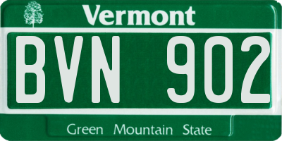VT license plate BVN902