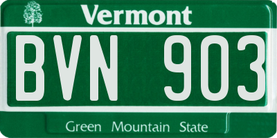 VT license plate BVN903