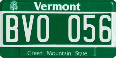 VT license plate BVO056