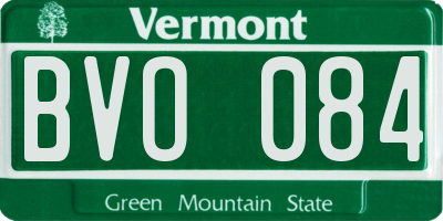 VT license plate BVO084