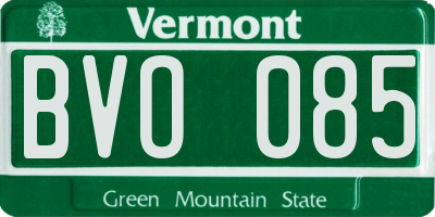 VT license plate BVO085