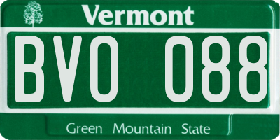 VT license plate BVO088