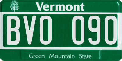 VT license plate BVO090