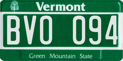 VT license plate BVO094