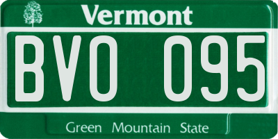 VT license plate BVO095