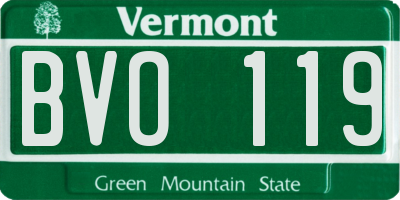 VT license plate BVO119