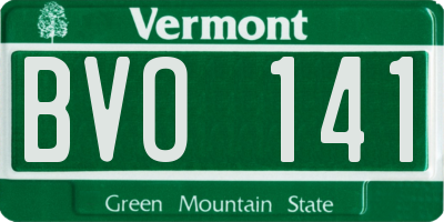 VT license plate BVO141