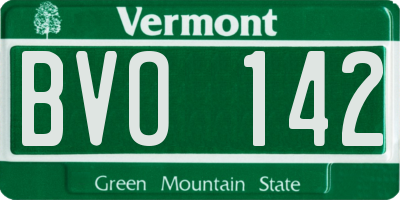 VT license plate BVO142