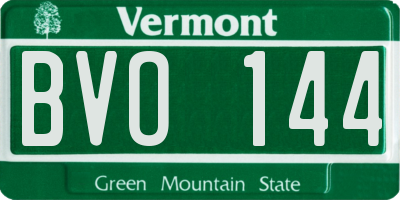 VT license plate BVO144