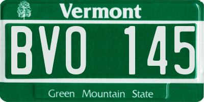 VT license plate BVO145