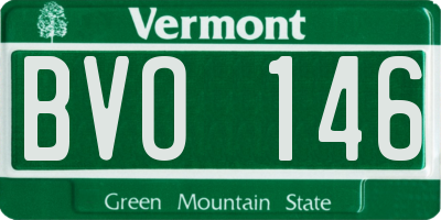 VT license plate BVO146