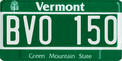 VT license plate BVO150
