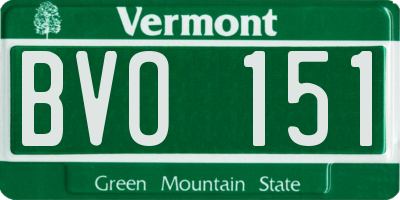 VT license plate BVO151