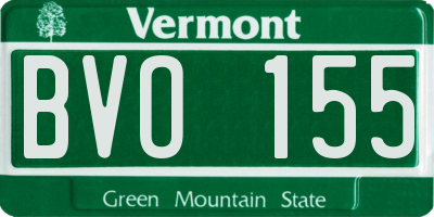 VT license plate BVO155