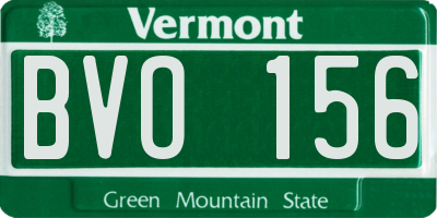VT license plate BVO156