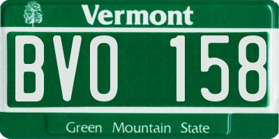 VT license plate BVO158