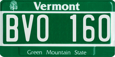 VT license plate BVO160