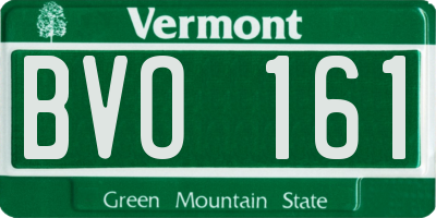 VT license plate BVO161