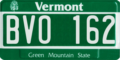 VT license plate BVO162