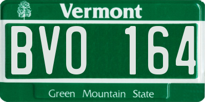 VT license plate BVO164