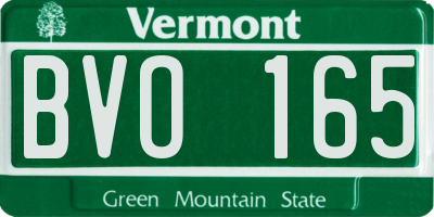 VT license plate BVO165