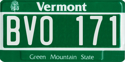 VT license plate BVO171