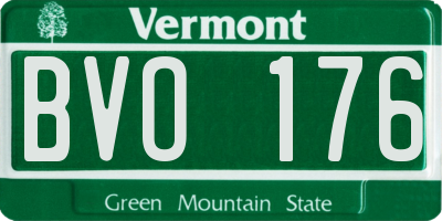 VT license plate BVO176