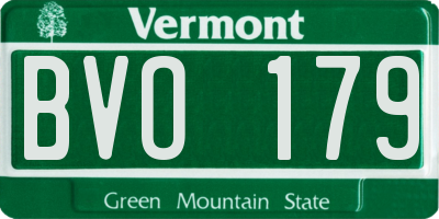 VT license plate BVO179