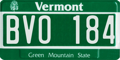 VT license plate BVO184