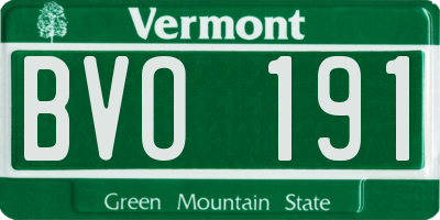 VT license plate BVO191