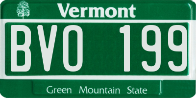 VT license plate BVO199