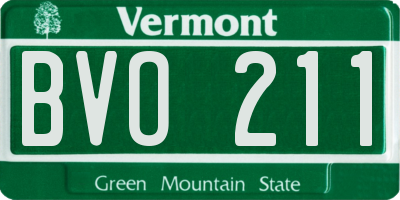 VT license plate BVO211