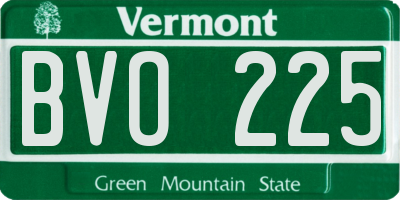 VT license plate BVO225