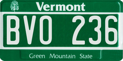 VT license plate BVO236